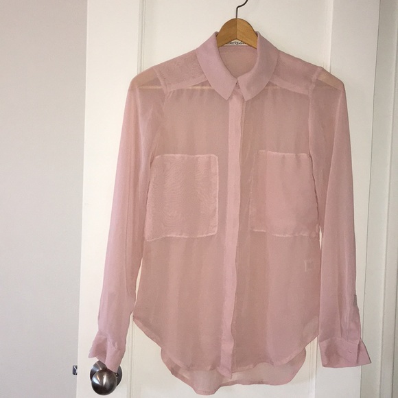 Sheer Button Down Shirt - Picture 2 of 8
